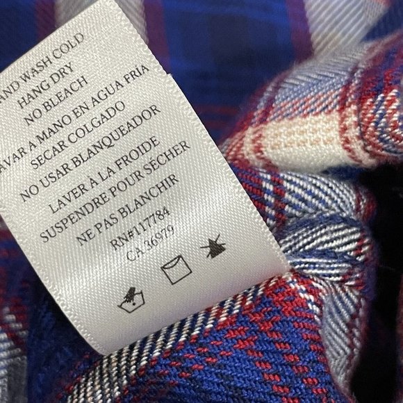 Rails Shirt Womens Small Blue Red Plaid Button Front Long Sleeve Top Soft - Picture 7 of 13